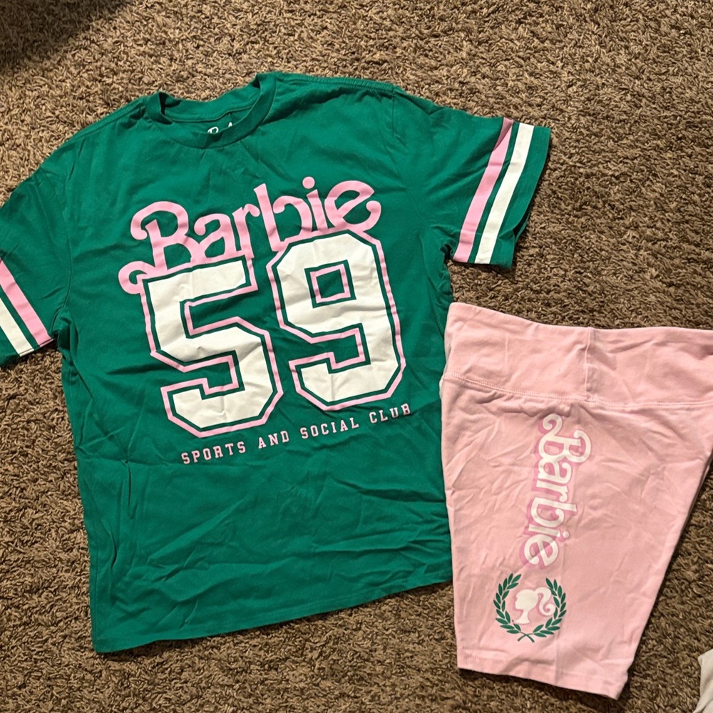 Barbie Green and Pink Graphic '59' Tee